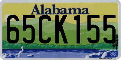 AL license plate 65CK155