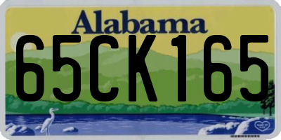 AL license plate 65CK165