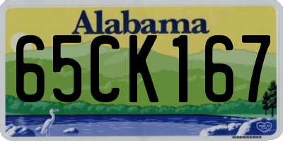 AL license plate 65CK167