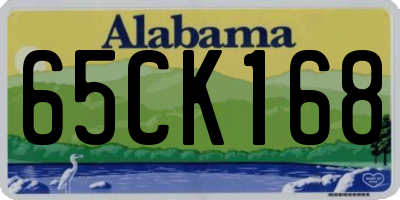AL license plate 65CK168