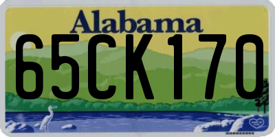 AL license plate 65CK170