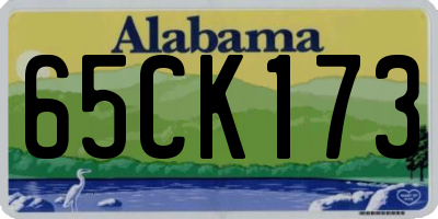 AL license plate 65CK173