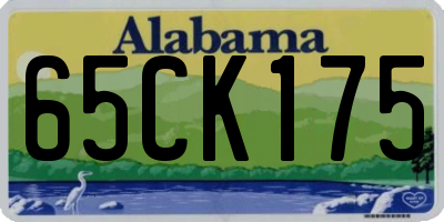 AL license plate 65CK175