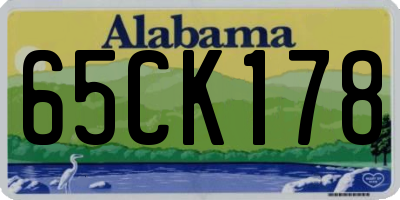 AL license plate 65CK178