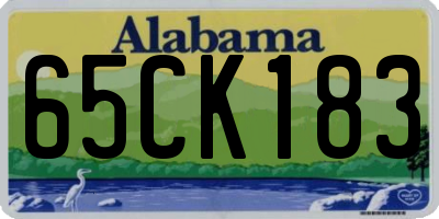 AL license plate 65CK183