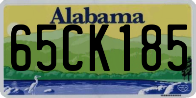 AL license plate 65CK185