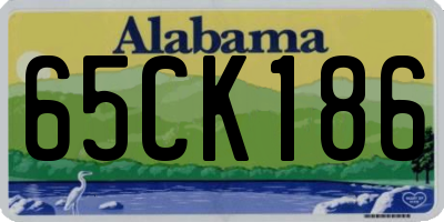 AL license plate 65CK186