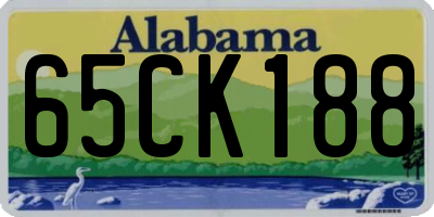 AL license plate 65CK188