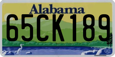 AL license plate 65CK189