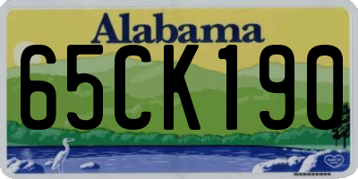 AL license plate 65CK190