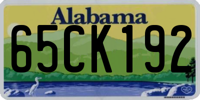 AL license plate 65CK192