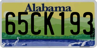 AL license plate 65CK193