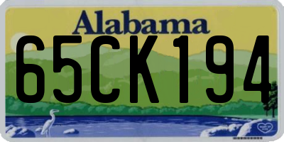 AL license plate 65CK194