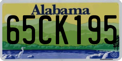 AL license plate 65CK195