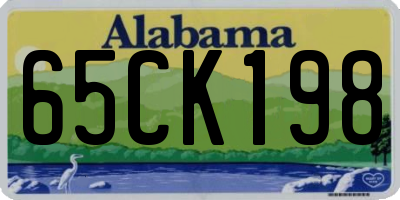 AL license plate 65CK198