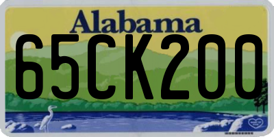 AL license plate 65CK200
