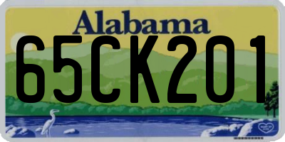 AL license plate 65CK201