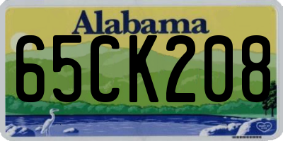 AL license plate 65CK208