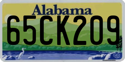 AL license plate 65CK209