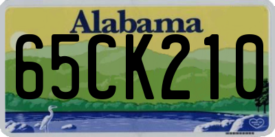 AL license plate 65CK210