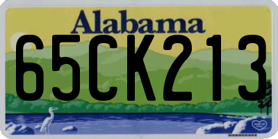 AL license plate 65CK213