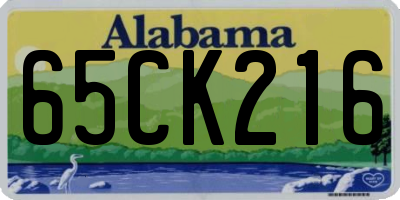 AL license plate 65CK216