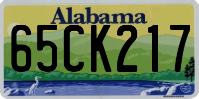 AL license plate 65CK217