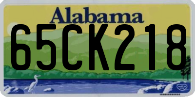 AL license plate 65CK218