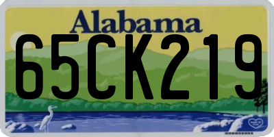 AL license plate 65CK219