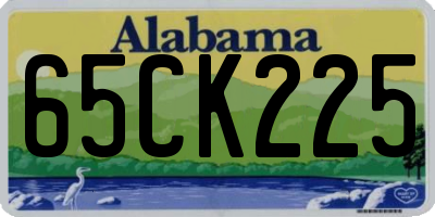 AL license plate 65CK225