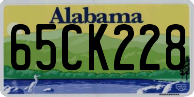 AL license plate 65CK228