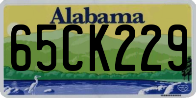 AL license plate 65CK229