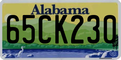 AL license plate 65CK230