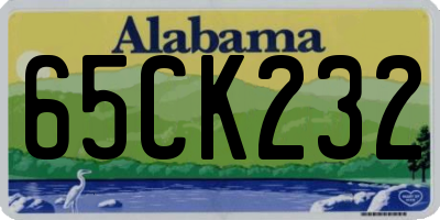 AL license plate 65CK232