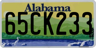 AL license plate 65CK233