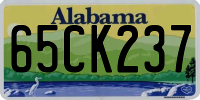 AL license plate 65CK237