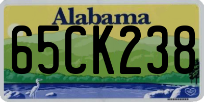 AL license plate 65CK238