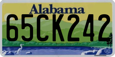 AL license plate 65CK242