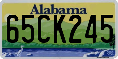 AL license plate 65CK245