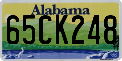 AL license plate 65CK248
