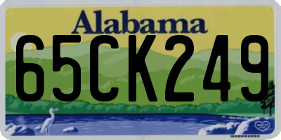 AL license plate 65CK249