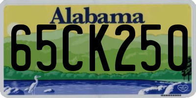 AL license plate 65CK250