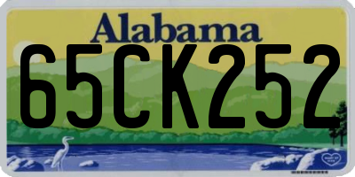 AL license plate 65CK252