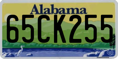 AL license plate 65CK255