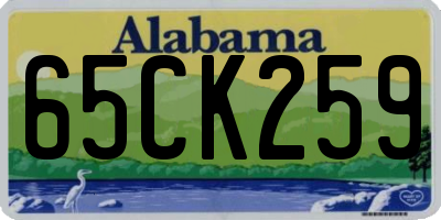 AL license plate 65CK259