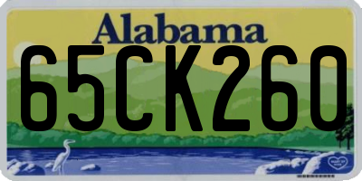 AL license plate 65CK260