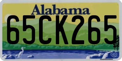 AL license plate 65CK265