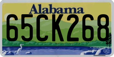 AL license plate 65CK268