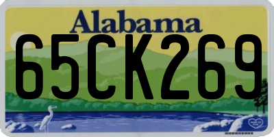AL license plate 65CK269