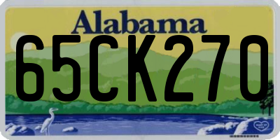 AL license plate 65CK270